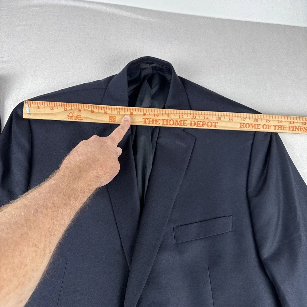 Lauren Ralph Lauren Mens Black Blazer 46L  Gold Buttons Wool Classic Office